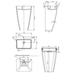 Умывальники Omnires PARMA M+ PARMAUWBP 550&nbsp;мм (черный)