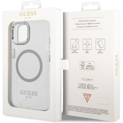 Чехлы для мобильных телефонов GUESS Metal Outline with MagSafe for iPhone 14 Plus