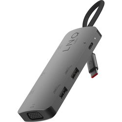 Картридеры и USB-хабы LINQ 7in1 4K Triple Display HDMI Adapter with PD and Peripheral Ports