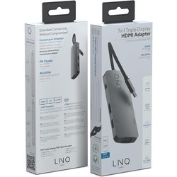 Картридеры и USB-хабы LINQ 7in1 4K Triple Display HDMI Adapter with PD and Peripheral Ports
