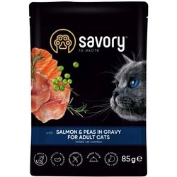 Корм для кошек Savory Adult Cat Pouch Salmon\/Peas in Gravy 85 g