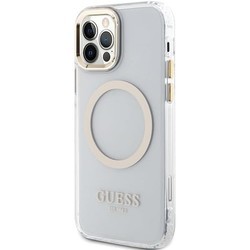 Чехлы для мобильных телефонов GUESS Metal Outline with MagSafe for iPhone 12\/12 Pro