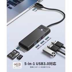 Картридеры и USB-хабы Orico PAPW3AT-C3-015-BK-EP