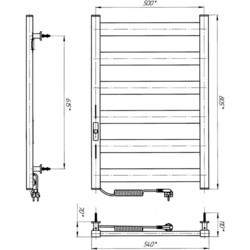 Полотенцесушители LARIS Zebra Bond E R 500x800 73207766