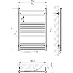 Полотенцесушители LARIS Zebra Kvatro E L 500x800 73207767