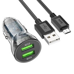 Зарядки для гаджетов Hoco Z47 Transparent Discovery Edition + microUSB