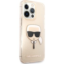 Чехлы для мобильных телефонов Karl Lagerfeld Glitter Karl's Head for iPhone 13\/13 Pro