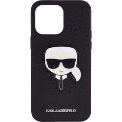 Чехлы для мобильных телефонов Karl Lagerfeld Saffiano Karl's Head Patch for iPhone 14 Pro Max