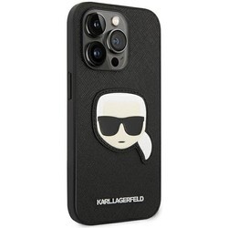 Чехлы для мобильных телефонов Karl Lagerfeld Saffiano Karl's Head Patch for iPhone 14 Pro Max