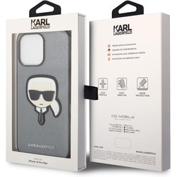 Чехлы для мобильных телефонов Karl Lagerfeld Saffiano Karl's Head Patch for iPhone 14 Pro Max