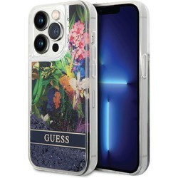 Чехлы для мобильных телефонов GUESS Flower Liquid Glitter for iPhone 14 Pro