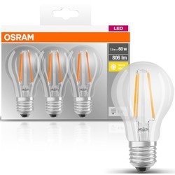 Лампочки Osram LED Base A60 7W 2700K E27 3 pcs