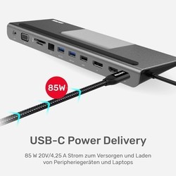 Картридеры и USB-хабы Unitek uHUB 11+ 11-in-1 USB-C Ethernet Hub with MST Triple Monitor, 100W Power Delivery and Dual Card Reader