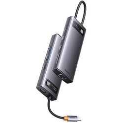 Картридеры и USB-хабы BASEUS Metal Gleam Series 9-in-1 Multifunctional Type-C HUB Docking Station