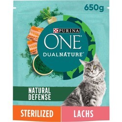 Корм для кошек Purina ONE DualNature Natural Defense Sterilised Salmon  650 g