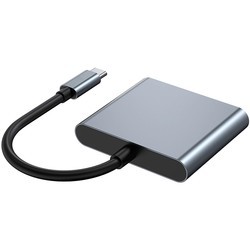 Картридеры и USB-хабы Alogy HUB 3in1 USB C to HDMI + USB-A + USB-C 4K 60Hz