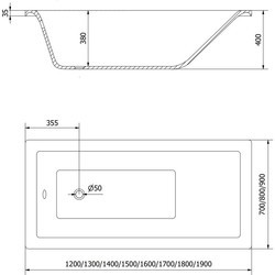 Ванны Mexen Cubik 160x70 55031607000