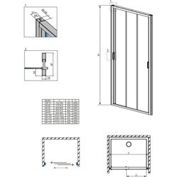 Душевые перегородки и стенки Radaway Evo DW 90 335090-01-01