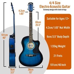 Акустические гитары 3rd Avenue Full Size Cutaway Electro Acoustic Guitar Pack