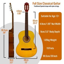 Акустические гитары 3rd Avenue XF Full Size Classical Guitar Starter Pack