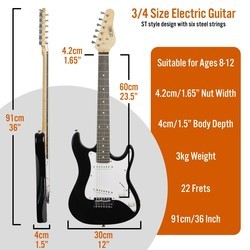 Электро и бас гитары 3rd Avenue 3\/4 Size Electric Guitar