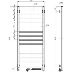 Полотенцесушители Navin Loft E L Sensor 500x1200 10-043153-5012