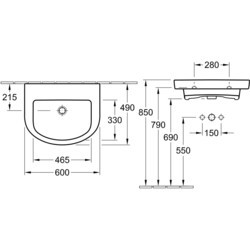 Умывальник Villeroy & Boch Subway 2.0 711455