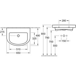 Умывальник Villeroy & Boch Subway 2.0 711456