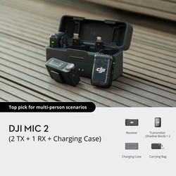 Микрофоны DJI Mic 2 (2 mic + 1 rec + charging case)