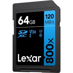 Карты памяти Lexar High-Performance 800x SD UHS-I Card BLUE Series 64&nbsp;ГБ
