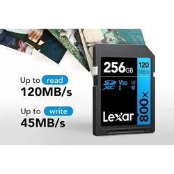 Карты памяти Lexar High-Performance 800x SD UHS-I Card BLUE Series 256&nbsp;ГБ