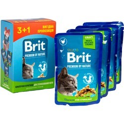 Корм для кошек Brit Premium Pouch Sterilised Chicken 4 pcs