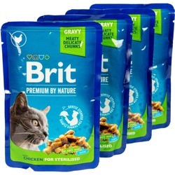 Корм для кошек Brit Premium Pouch Sterilised Chicken 4 pcs