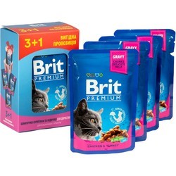 Корм для кошек Brit Premium Pouches Chicken\/Turkey 4 pcs