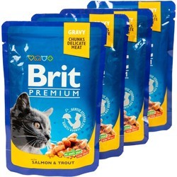Корм для кошек Brit Premium Pouches Salmon\/Trout 4 pcs