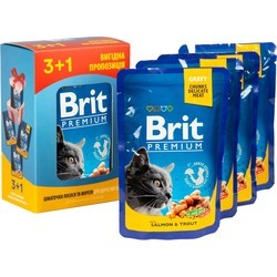 Корм для кошек Brit Premium Pouches Salmon\/Trout 4 pcs