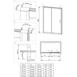 Душевые перегородки и стенки Deante Cynia KTC 012P