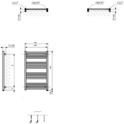 Полотенцесушители TERMA Fiona One 430x900 WWFIE090043K9M5E8P