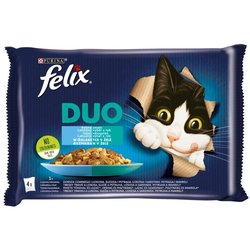 Корм для кошек Felix Fantastic Duo Fish Flavors in Jelly 4 pcs