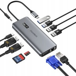 Картридеры и USB-хабы Choetech 12-in-1 USB-C Multiport Adapter