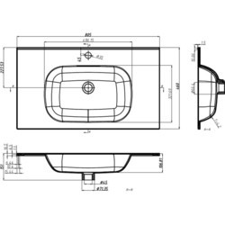 Умывальники VidaXL Built-in Wash Basin 146520 805&nbsp;мм