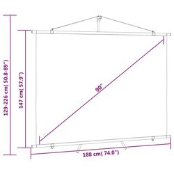 Проекционные экраны VidaXL Tripod 188x147