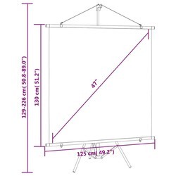 Проекционные экраны VidaXL Tripod 125x130