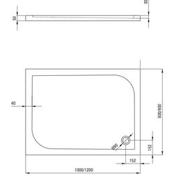 Душевые поддоны Deante Cubic KTK 046B