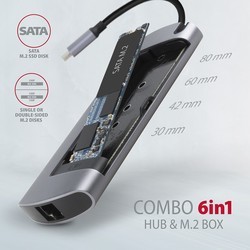Картридеры и USB-хабы Axagon HMC-6M2