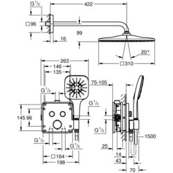 Душевые системы Grohe Precision SmartControl 34876000