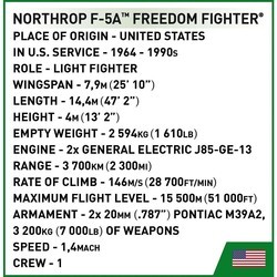 Конструкторы COBI Northrop F-5A Freedom Fighter 2425