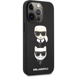 Чехлы для мобильных телефонов Karl Lagerfeld Saffiano Karl & Choupette for iPhone 13 Pro