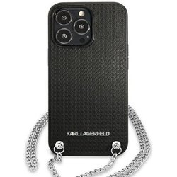 Чехлы для мобильных телефонов Karl Lagerfeld Leather Textured and Chain for iPhone 13 Pro Max