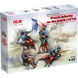 Сборные модели (моделирование) ICM French Infantry on the March (1914) (1:35)